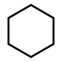 Simple hexagonal icon. Sign. vector