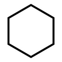 sencillo hexagonal icono. signo. vector