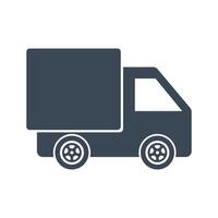 Truck silhouette icon. Cargo transport. Transportation industry. vector