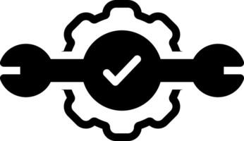 Solid black icon for service mark vector