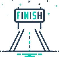 Mix icon for finish vector
