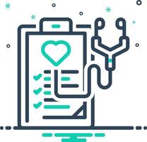 Mix icon for checkup vector