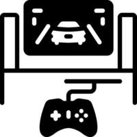 Solid black icon for gamification vector