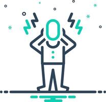 Mix icon for panic attack vector