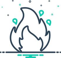 Mix icon for fire vector