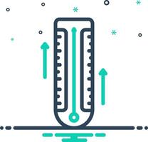 Mix icon for temperature increase vector