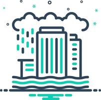 Mix icon for flooding vector