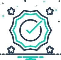 Mix icon for correct vector