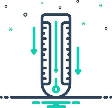 Mix icon for temperature decrease vector