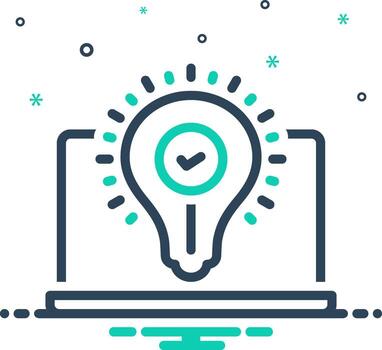 Solid black icon for solution vector