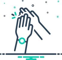Mix icon for acknowledge vector