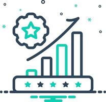Mix icon for brand reputation vector