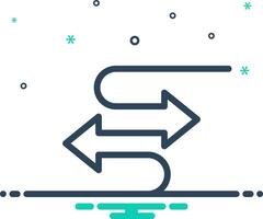 Mix icon for exchange vector