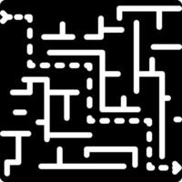 Solid black icon for solution vector