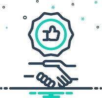 Mix icon for agree vector