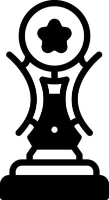 Solid black icon for trophy