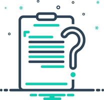 Mix icon for faq vector
