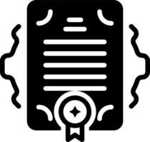 Solid black icon for patent vector