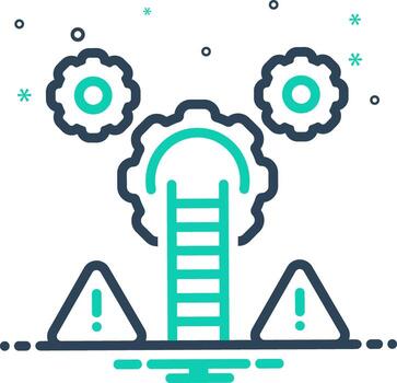 Mix icon for troubleshooting vector