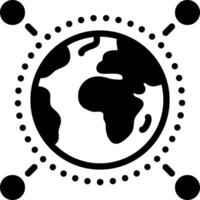 Solid black icon for international vector