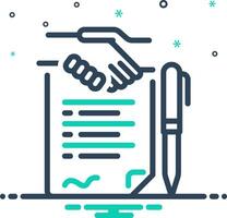 Mix icon for agreement vector