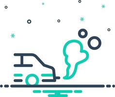 Mix icon for air pollution vector
