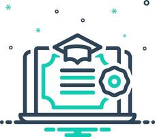 Mix icon for online degree vector