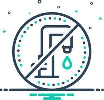 Mix icon no water vector