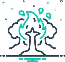 Mix icon for wildfire vector