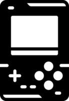 Solid black icon for retro vector