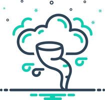 Mix icon for extreme weather vector