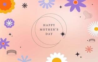 mother day background with flower.Editable illustration for horizontal design vector