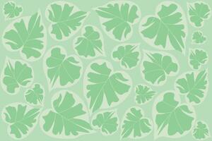 Botanic seamless pattern with exotic leaves vector