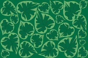 Botanic seamless pattern with exotic leaves vector