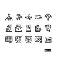 Find Job Icon. Job Recruitment Icon set Illustration Template For Web and Mobile vector