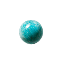 Amazonite A bright turquoise amazonite with a polished surface levitating and rotating to catch light png