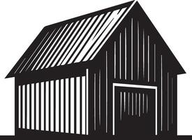 Barn silhouette on white background. Barn logo vector