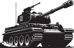 guerra tanque silueta. guerra tanque logo aislado en blanco antecedentes vector