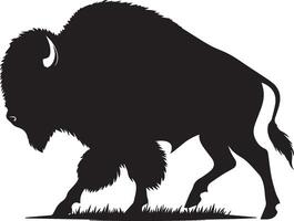 bisonte silueta aislado en blanco antecedentes. vaca logo vector