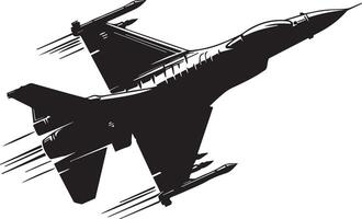 combatiente avión silueta aislado en blanco antecedentes. combatiente avión logo vector