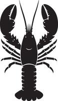 Lobster silhouette on white backgorund. lobster logo vector