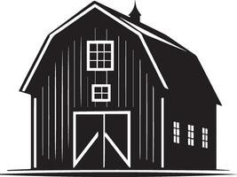 Barn silhouette on white background. Barn logo vector