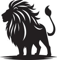 Lion silhouette isolated on white background. lion logo vector