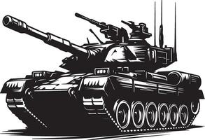 guerra tanque silueta. guerra tanque logo aislado en blanco antecedentes vector