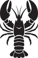 Lobster silhouette on white backgorund. lobster logo vector