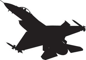 Fighter plane silhouette isolated on white background. Fighter plane logo vector