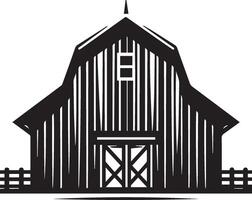 Barn silhouette on white background. Barn logo vector