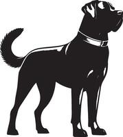 perro silueta colocar. perro ilustración vector