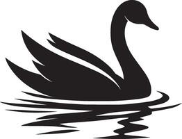 Duck silhouette on white background. duck flying illustration vector