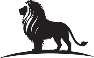 Lion silhouette isolated on white background. lion logo vector